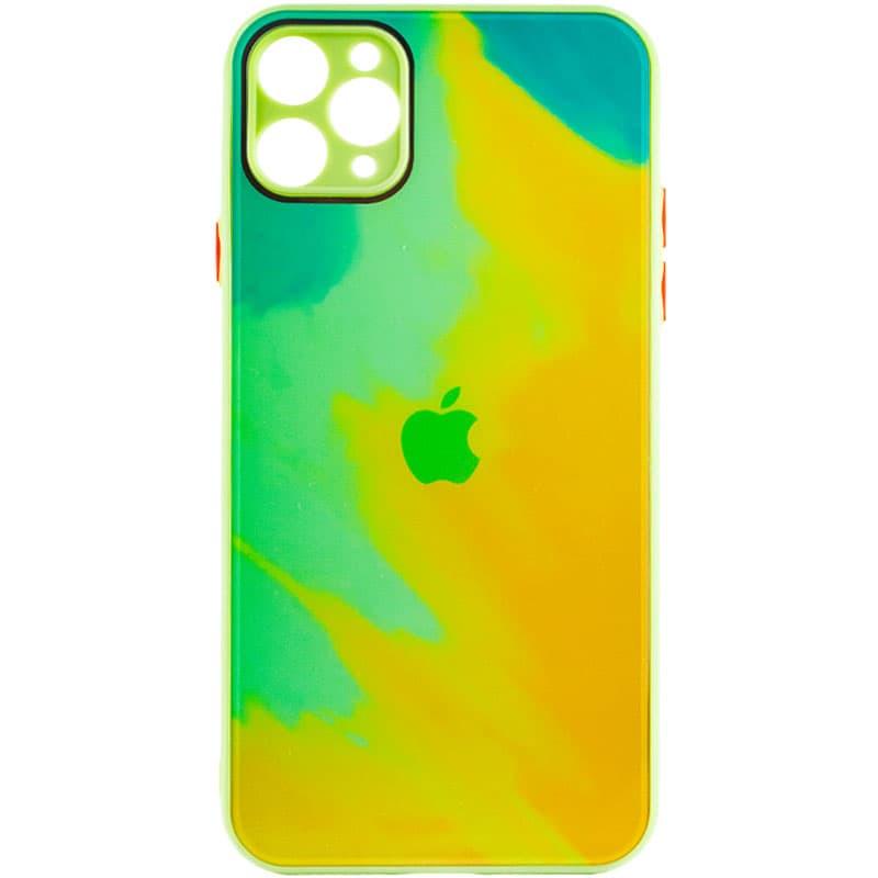 Противоударный чехол TPU+Glass Impasto abstract для Apple iPhone 11 Pro 5.8" Yellow green