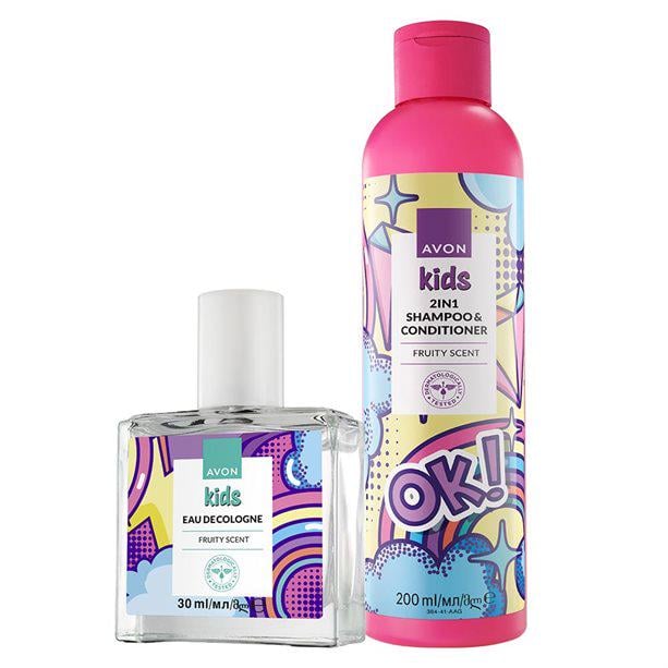 Набір дитячої косметики Avon Kids Floral Fruity для дівчаток з фруктовим ароматом 2 шт. (AV9804451)