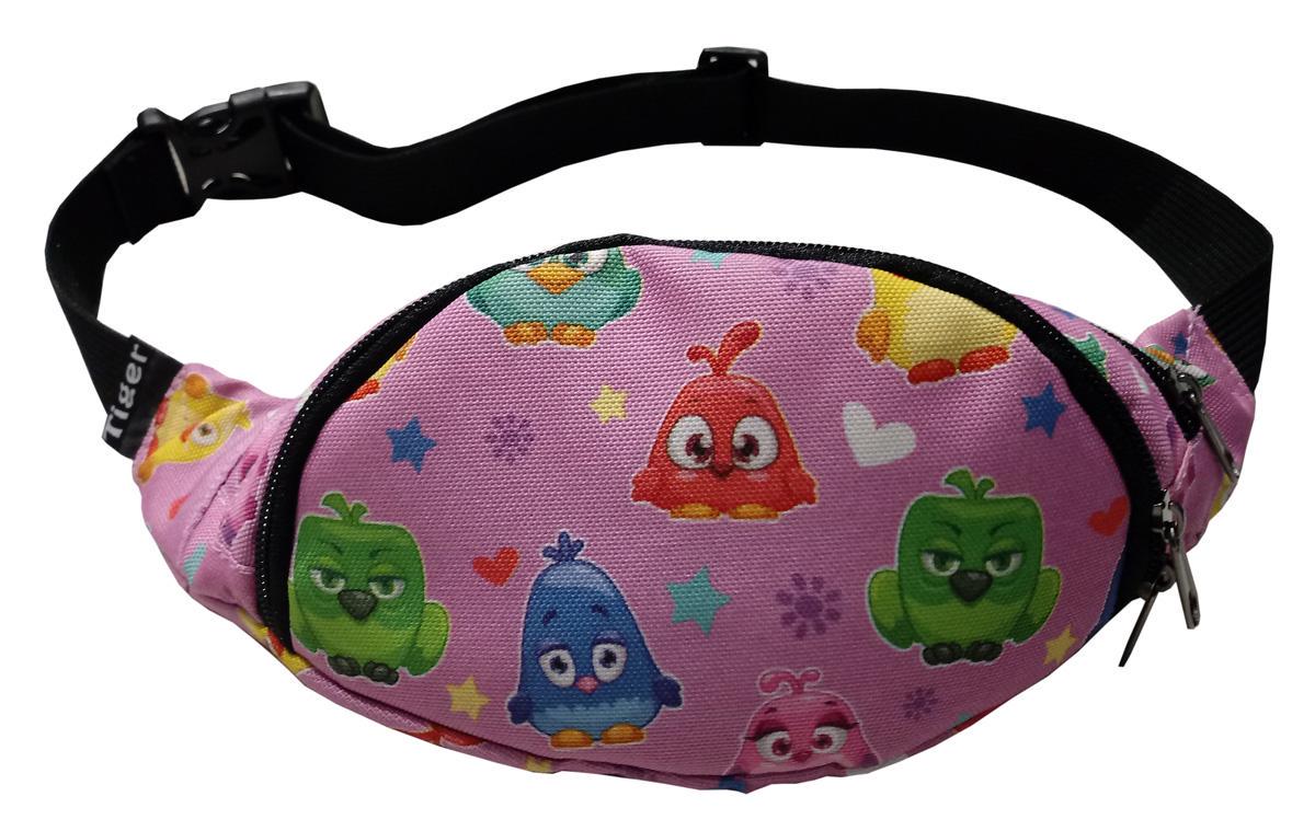 Сумка-бананка Tiger Moon Print Birds Розовый (S218730)