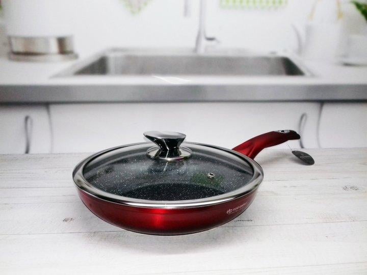 Сковорода Edenberg 22 см с крышкой и мраморным покрытием (EB-3337)