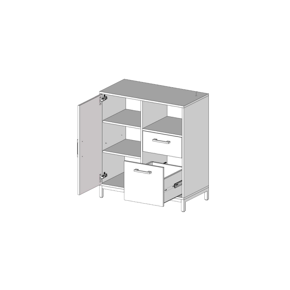 Тумба офісна MSM L-800 combi Loft design (92282) - фото 2