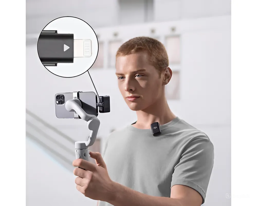 Перехідник для мікрофона DJI Mic 1 Lightning Чорний (CP.RN.00000333.01) - фото 4 Перехідник для мікрофона DJI Mic 1 Lightning Чорний (CP.RN.00000333.01) - фото 4