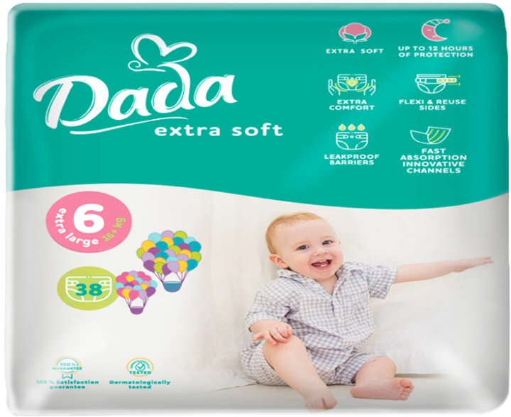 Підгузки дитячі Dada Extra Soft Junior р. 6 16+ кг 38 шт. (2291773174)