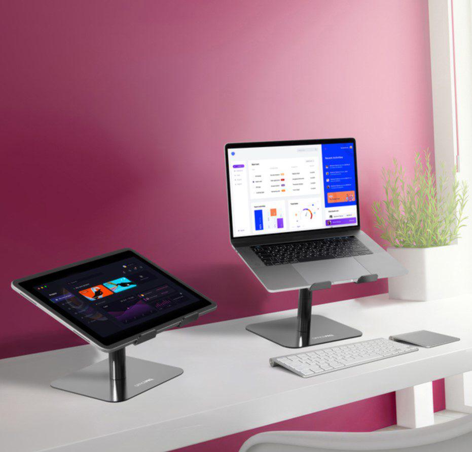 Підставка для ноутбука планшета OfficePro LS-956 Alloy Aluminum Gray - фото 14