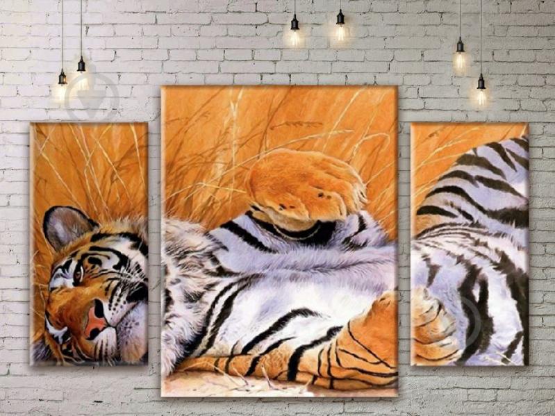 Модульная картина Тигр ADJ0058 размер 70 х 105 см