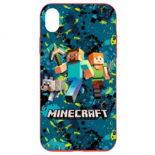Чехол для iPhone XR Minecraft Steve Alex And Dog (6848293-3-134799)
