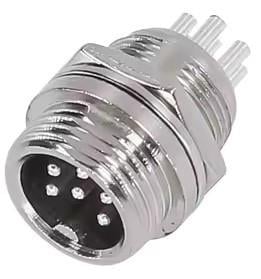 Разъем цилиндрический соединительный GX12-12M-2B 6 pin штекер (2902552490) Разъем цилиндрический соединительный GX12-12M-2B 6 pin штекер (2902552490)