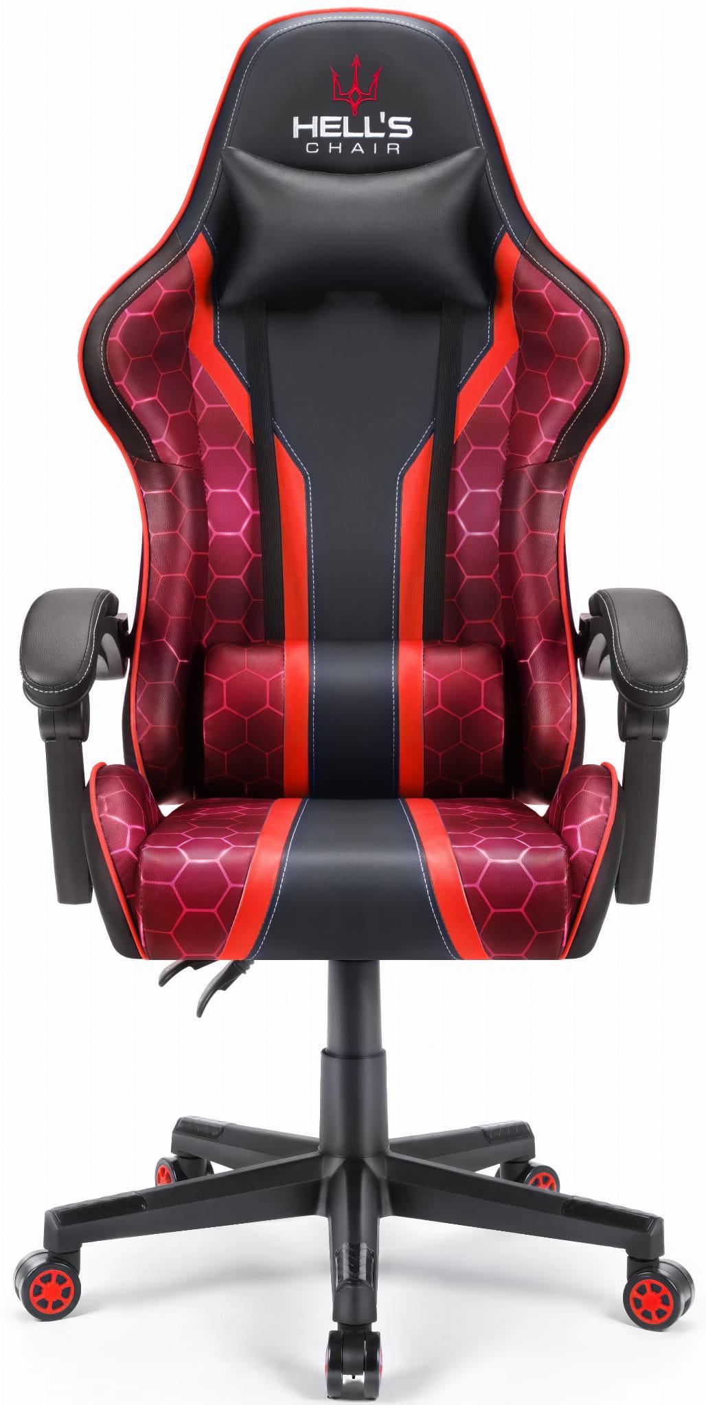 Кресло геймерское Hell's Chair Hexagon Red