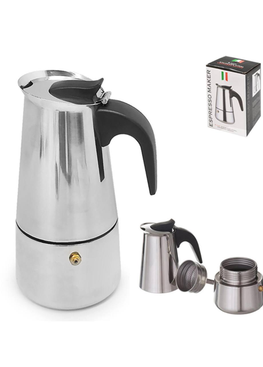 Кофеварка гейзерна Stenson TD00433 для нерастворимого кофе на 4 чашки 200 мл Серый (TD00433) - фото 4 Кофеварка гейзерна Stenson TD00433 для нерастворимого кофе на 4 чашки 200 мл Серый (TD00433) - фото 4