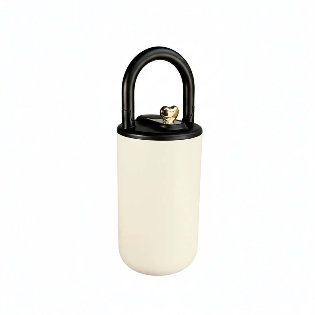 Термокружка с ручкой и крышкой-соломкой из нержавеющей стали 450 мл Белый (2800321907)