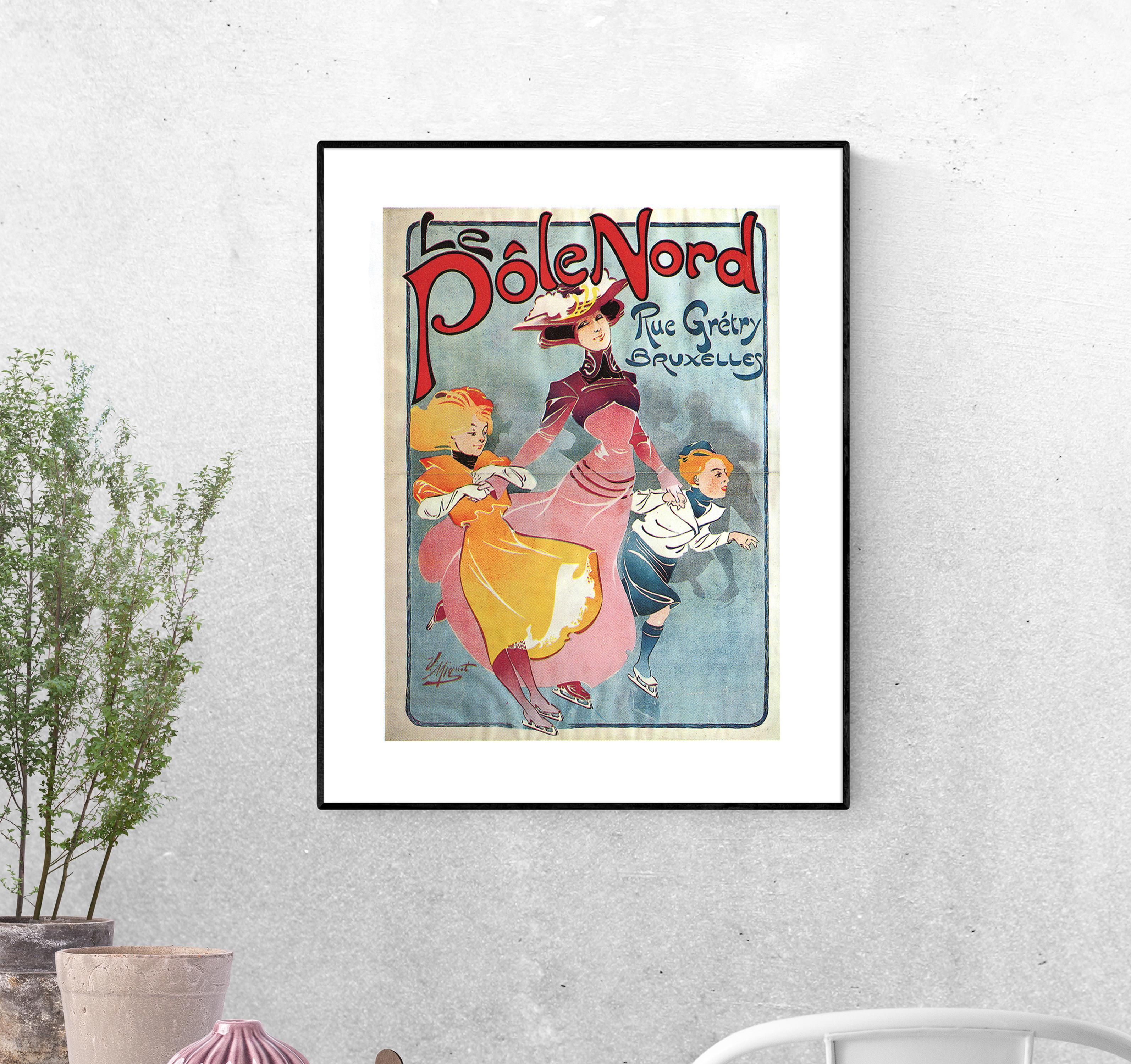 Постер Катание на коньках 19 век формат А-2