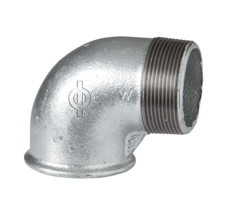 Колено Atusa Berg Montana d 1" ВЗ 90° чугун оцинкованный (09225005)