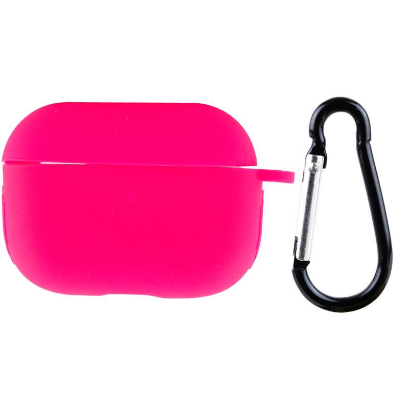 Футляр силіконовий Epik New з карабіном для навушників Airpods Pro Рожевий/Barbie Pink (00000049910_16)