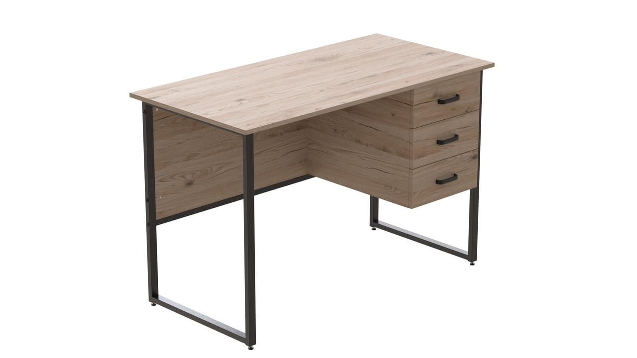 Комп'ютерний стіл Ferrum-decor Гаррі ДСП 32 мм 75x120x70 см Чорний/Дуб Сан-Марино (FRD-103559)