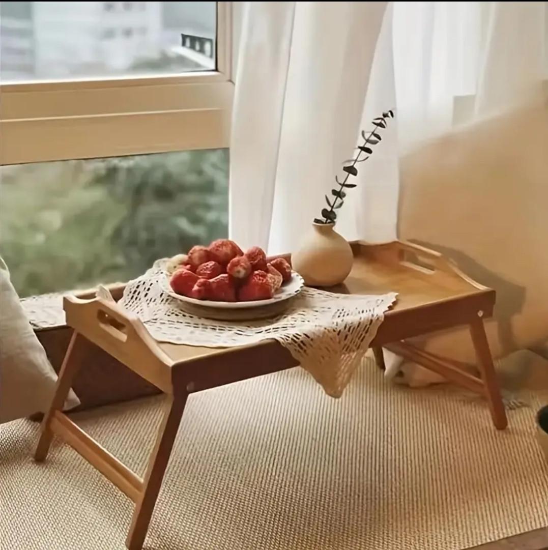 Столик-поднос деревянный со складными ножками для завтрака в кровать (2494309394) - фото 3 Столик-поднос деревянный со складными ножками для завтрака в кровать (2494309394) - фото 3