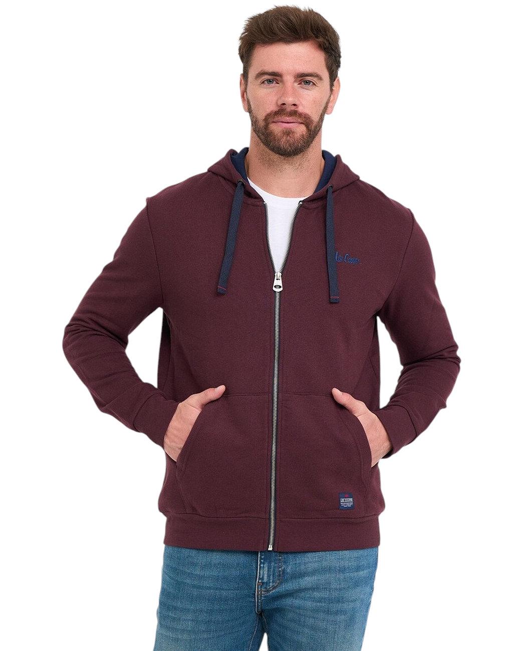 Толстовка мужская Lee Cooper 10395423.FF01 XXL Бордовый (5942723130907)