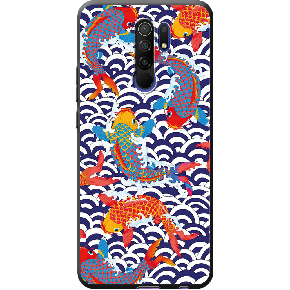 Чехол BoxFace Xiaomi Redmi 9 Koi Fish Черный силикон (40233-up2477-40357)