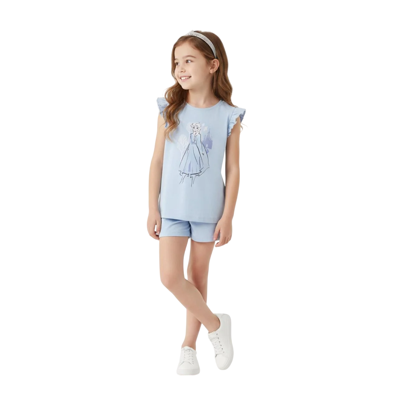 Футболка для девочки Disney Frozen Холодное Сердце 122-128 см 6-8 лет Голубой (4052916587942-2)