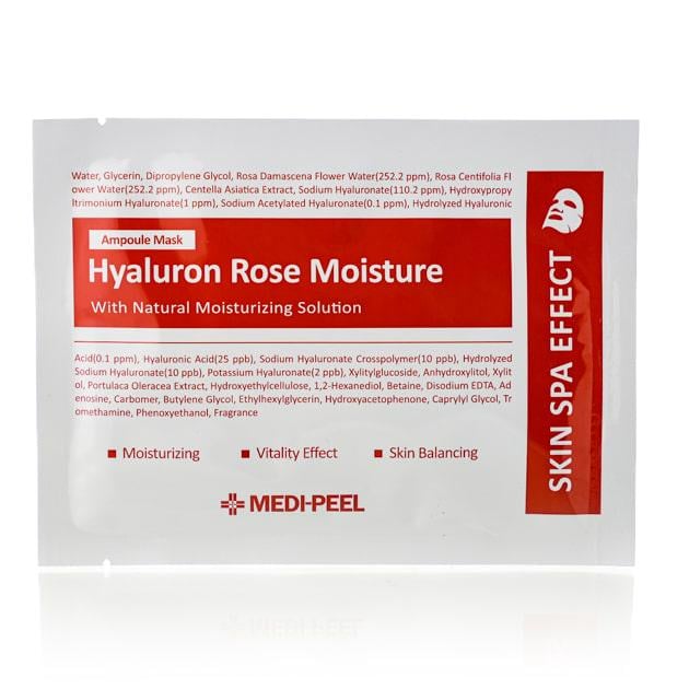 Маска тканевая ампульная увлажняющая с розой Medi-Peel Hyaluron Rose Moisture Ampoule Mask 30 мл