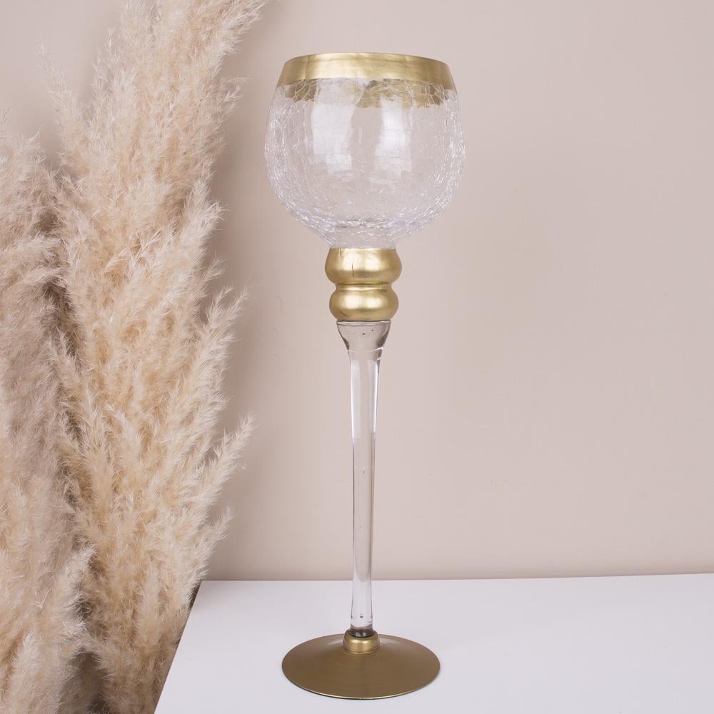 Подсвечник L 40 см Прозрачный (6846)