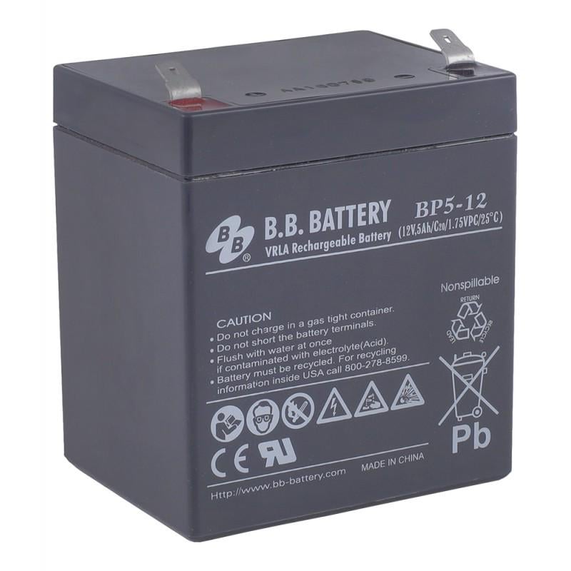 Акумулятор для ДБЖ B.B. Battery BP 5-12 12 В 5 Ач (20585381) - фото 1