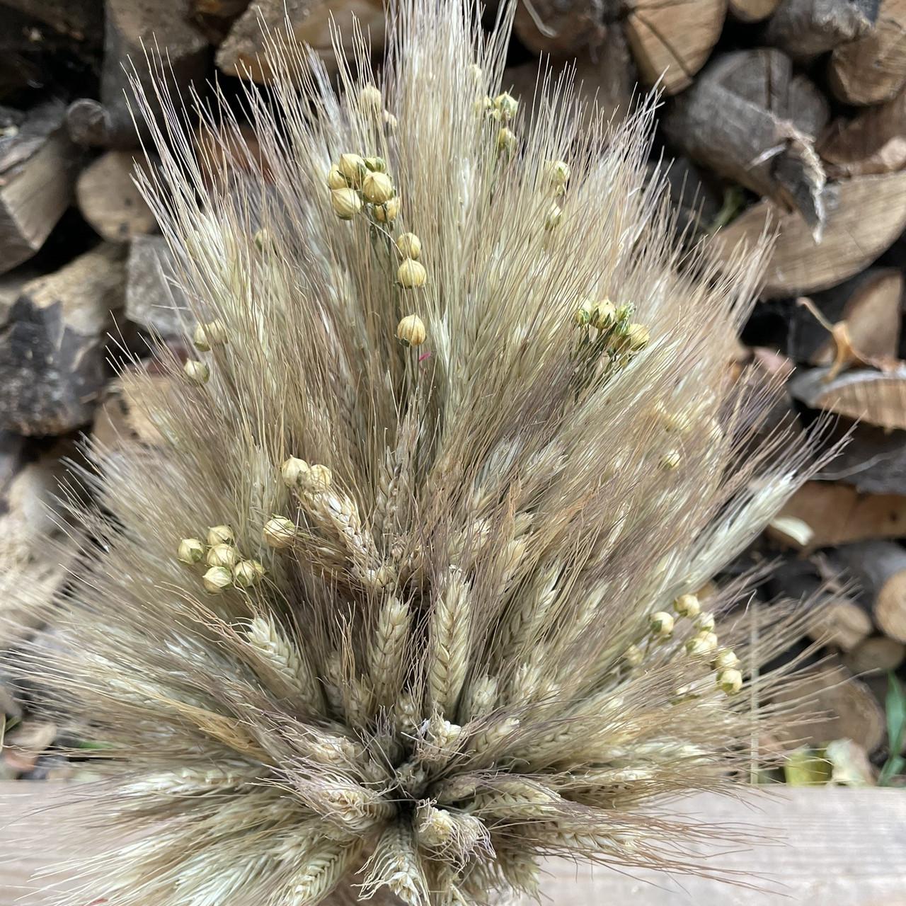 Рождественский Дидух из ржаных колосьев и льна 40 см (1696202767) - фото 3 Рождественский Дидух из ржаных колосьев и льна 40 см (1696202767) - фото 3