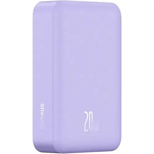 Батарея портативная BASEUS Magnetic Mini Wireless Fast Charge PPCX150005 20000 mAh 20W Purple - фото 3