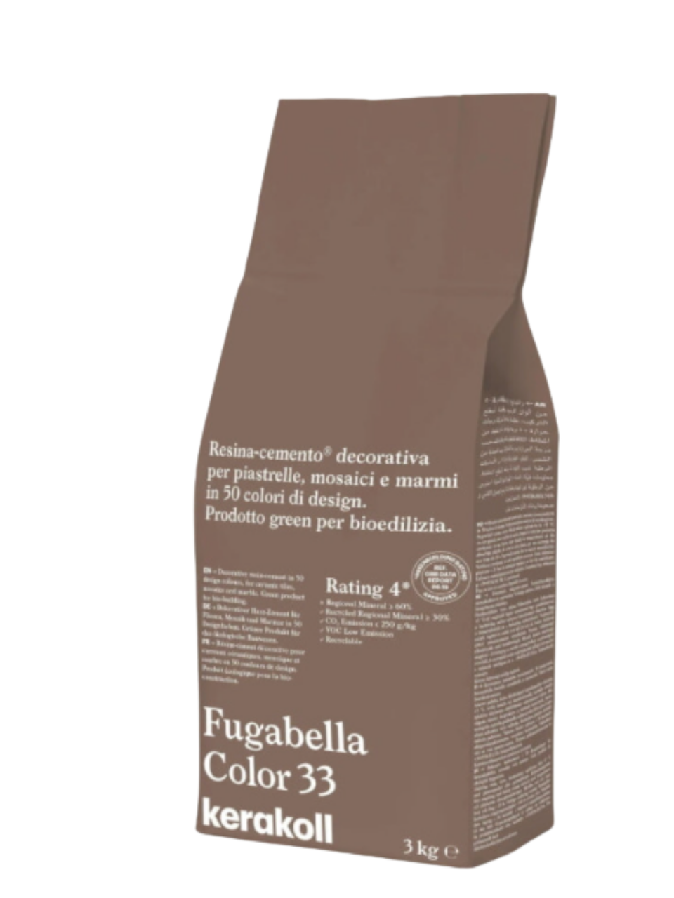 Фуга для швов Kerakoll Fugabella Color-33 3 кг Коричневый (KFG33) Фуга для швов Kerakoll Fugabella Color-33 3 кг Коричневый (KFG33)