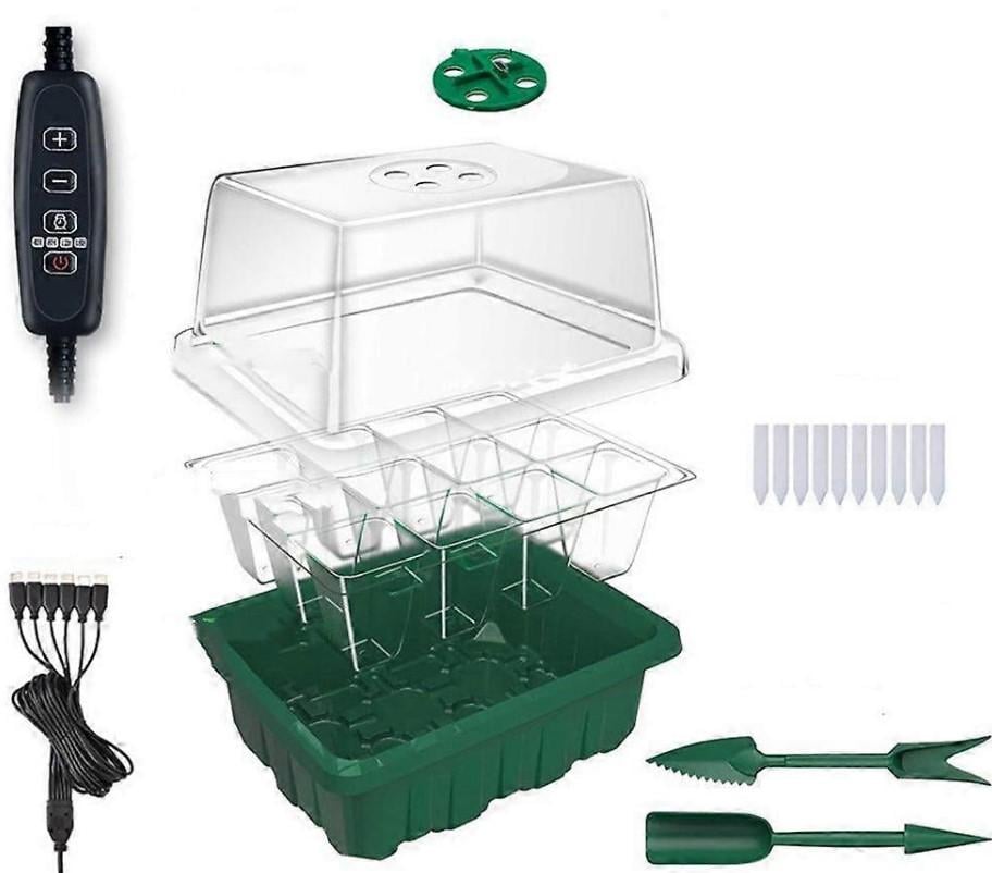 Набор для выращивания рассады с подогревом и LED-подсветкой (2104619149) Набор для выращивания рассады с подогревом и LED-подсветкой (2104619149)