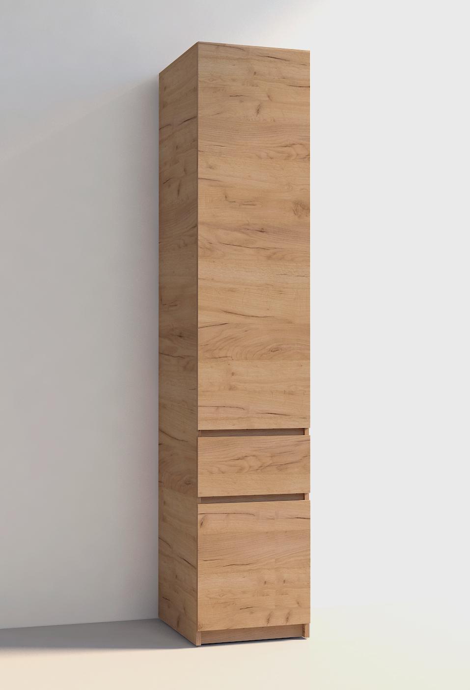 Шафа пенал Мастер Форм Брайт телескопічні напрямні 400х520х2000 мм Дуб крафт золотий - фото 5 Шафа пенал Мастер Форм Брайт телескопічні напрямні 400х520х2000 мм Дуб крафт золотий - фото 5