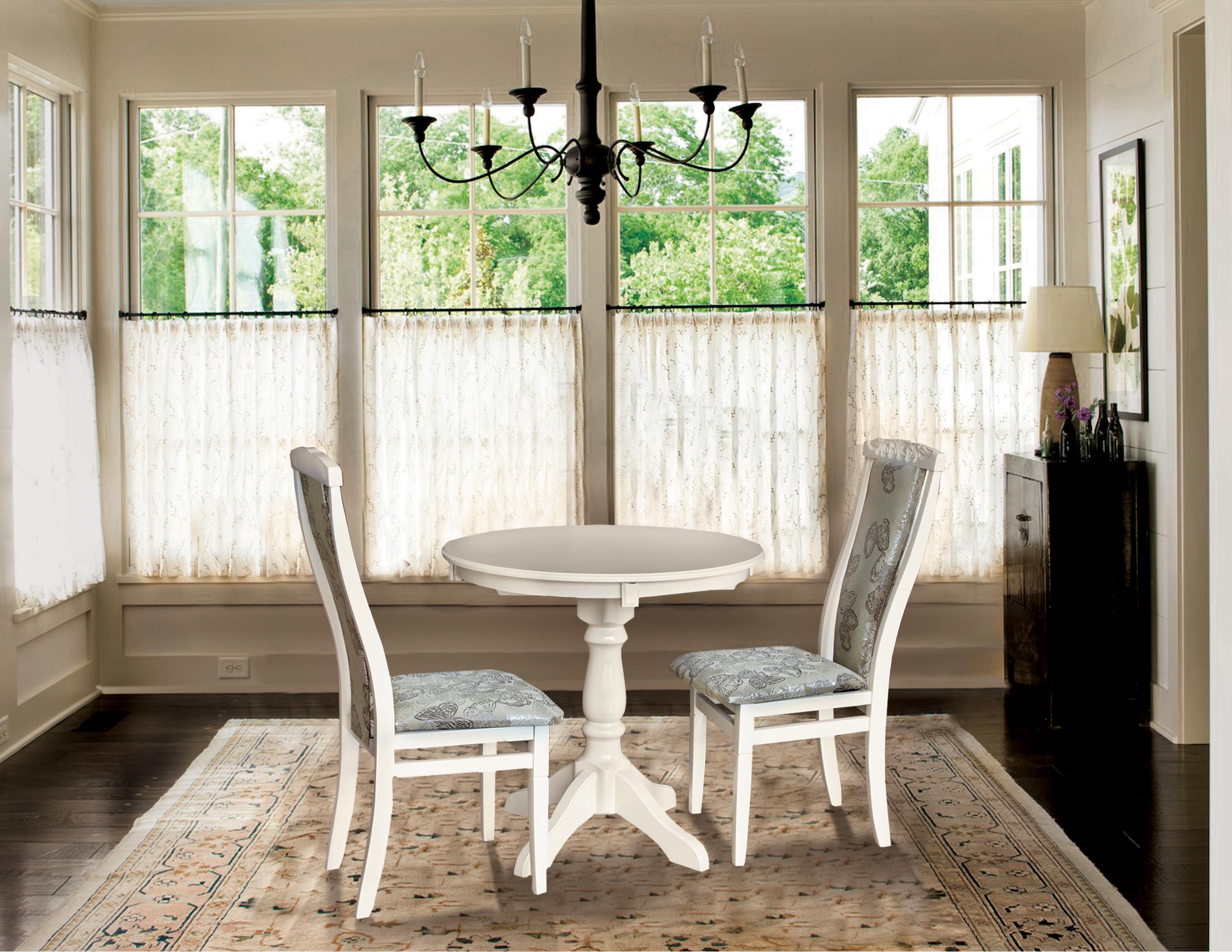 Обеденный стол Карпаты Чумак-2 D 800/300 мм Слоновая кость (GAА0016963)