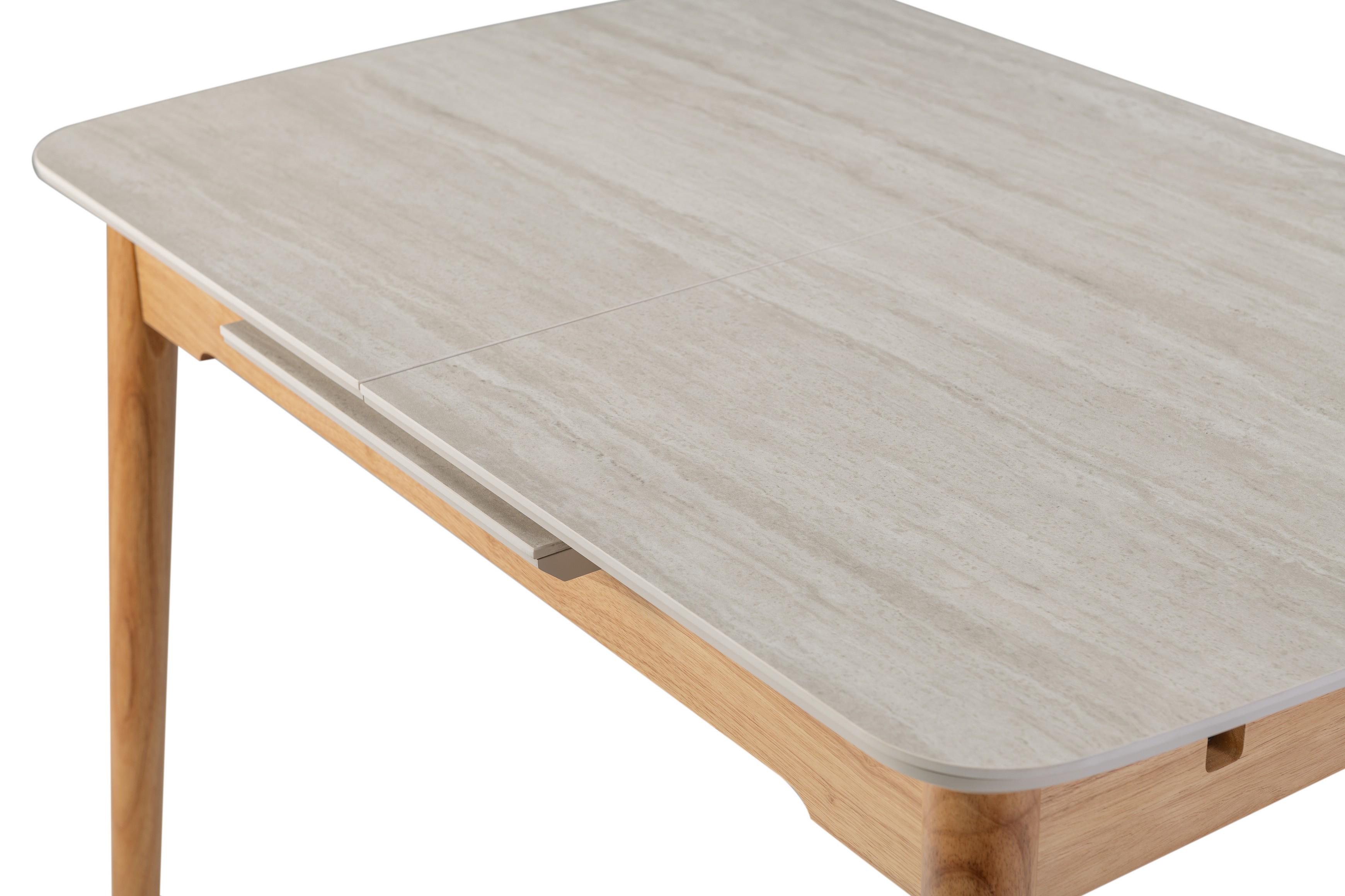 Стол обеденный раскладной Ветро 1200-1600/800/760 мм Травертин матовый/Дуб(TМ-76) - фото 10 Стол обеденный раскладной Ветро 1200-1600/800/760 мм Травертин матовый/Дуб(TМ-76) - фото 10