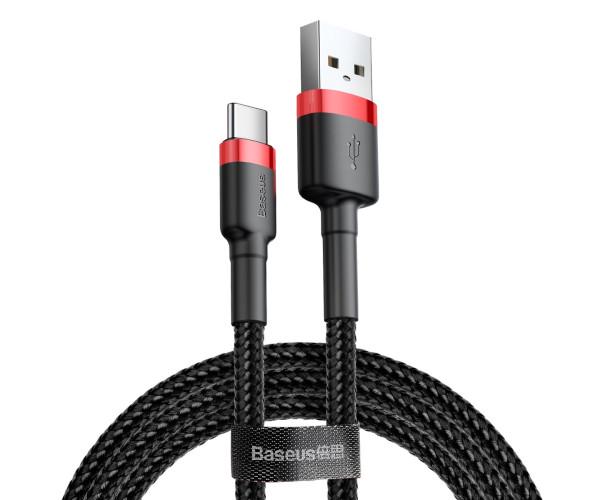 Кабель USB Data BASEUS Cafule USB to Type-C 3A 0,5 м Red/Black