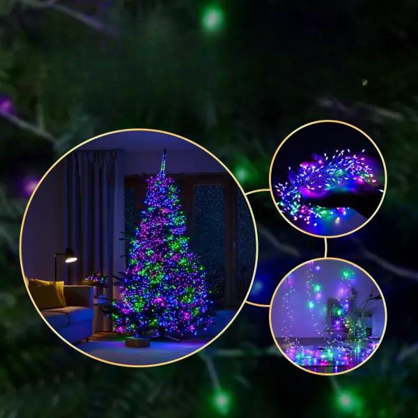 Гирлянда-нить Роса Хвойная лапа 3000 LED 100 м Белая нить/Разноцветный свет (D3000L100MWML) - фото 4 Гирлянда-нить Роса Хвойная лапа 3000 LED 100 м Белая нить/Разноцветный свет (D3000L100MWML) - фото 4