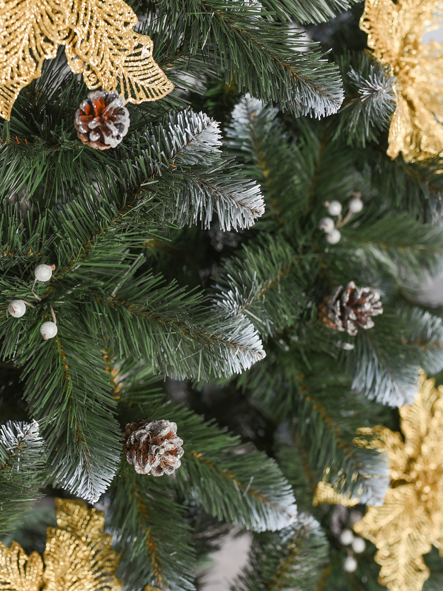 Искусственная елка пушистая со снегом YaLINKA КS15 с серебряными шишками и жемчужинами 150 см Серебристый (908876561) - фото 9 Искусственная елка пушистая со снегом YaLINKA КS15 с серебряными шишками и жемчужинами 150 см Серебристый (908876561) - фото 9