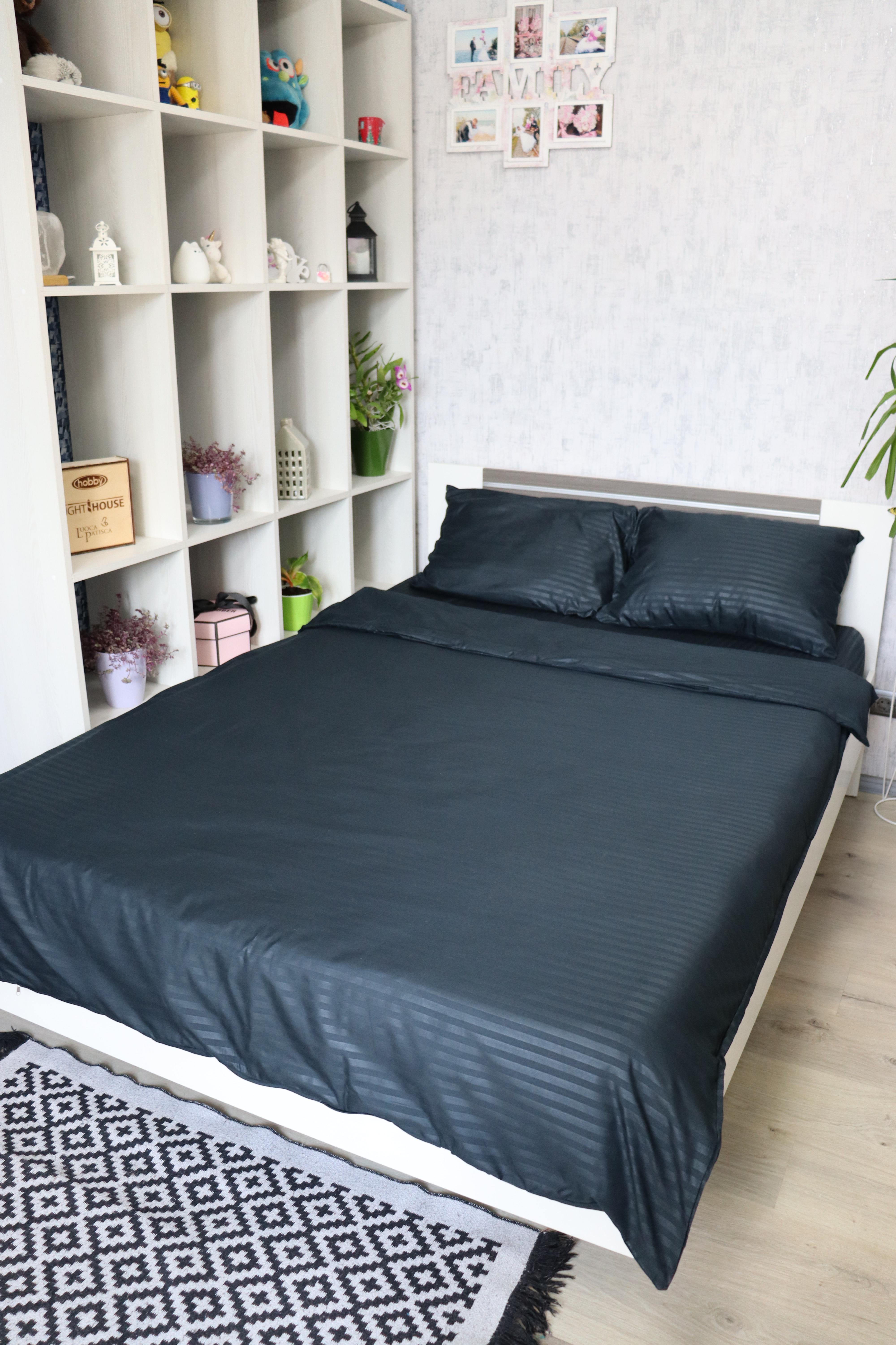 Комплект постельного белья LightHouse Mf Stripe Аnthracite 160х215/50х70 см