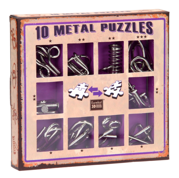 Набір металевих головоломок Metal Puzzle Violet Eureka 10 шт. Набір металевих головоломок Metal Puzzle Violet Eureka 10 шт.