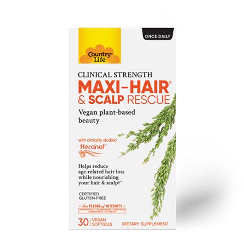 Натуральна добавка Country Life Maxi-Hair and Scalp Rescue 30 капс. (5275)