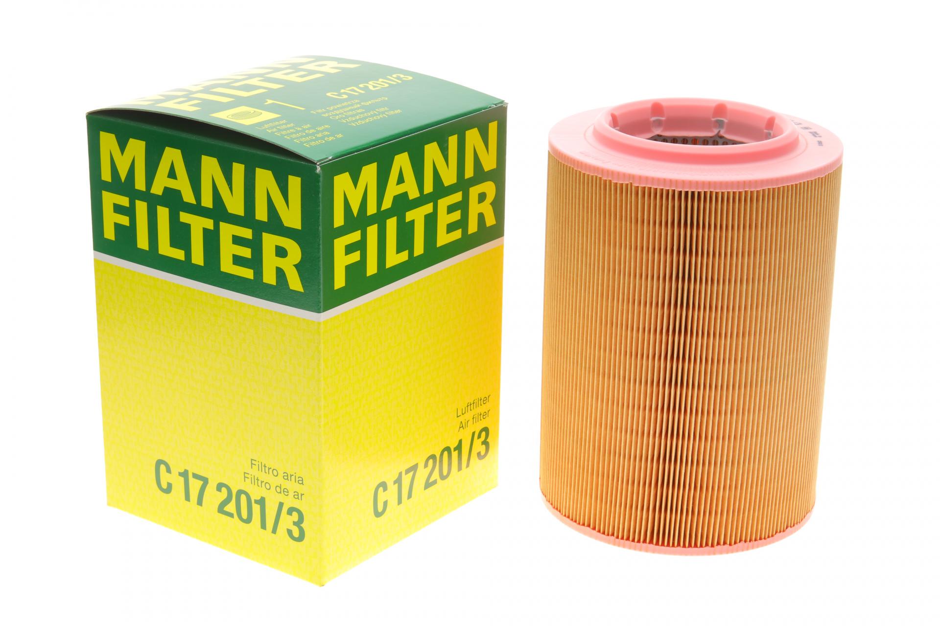 Фильтр воздушный Mann-Filter для VW T4/Multivan 1,8/1,9D/TD/2,0/2,4D/2,5 90-03 (C 17 201/3)
