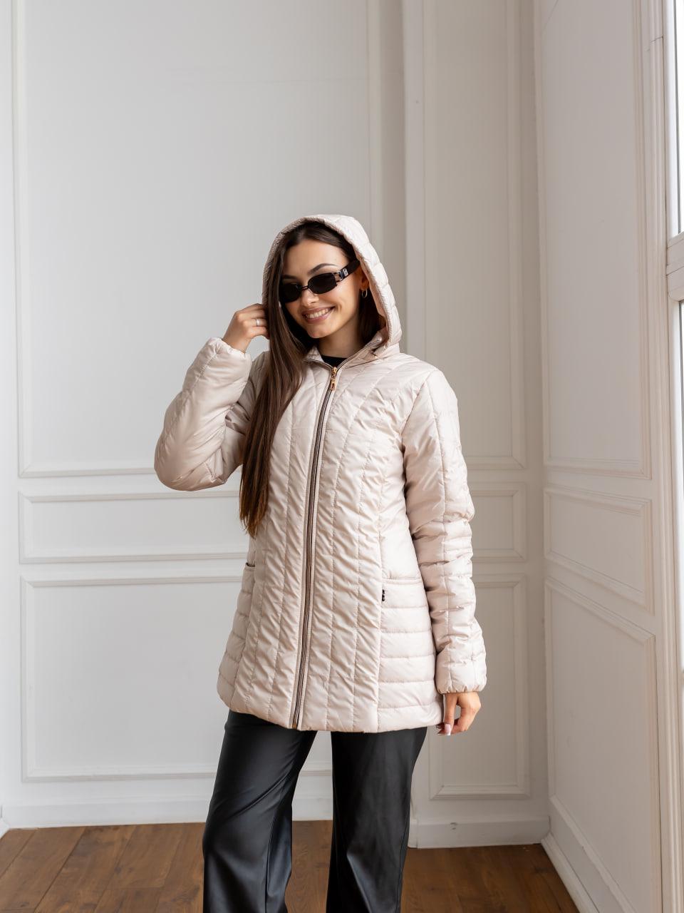 Куртка жіноча демісезонна San-A-Belle №8 р. 66 Бежевий (29473518)