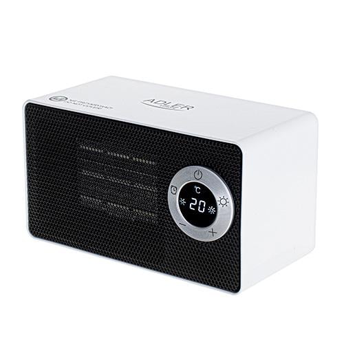 Тепловентилятор керамический Adler AD 7746 1000 Вт с ЖК дисплеем Белый (29424458)