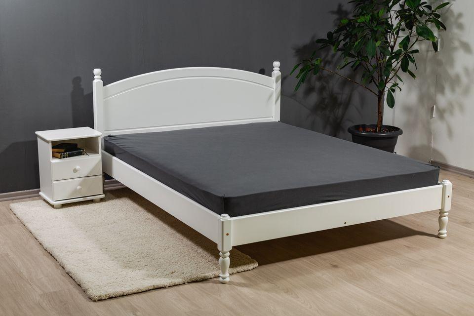 Кровать двухспальная деревянная Скиф Л-207 160х210 см Белый (25738720)
