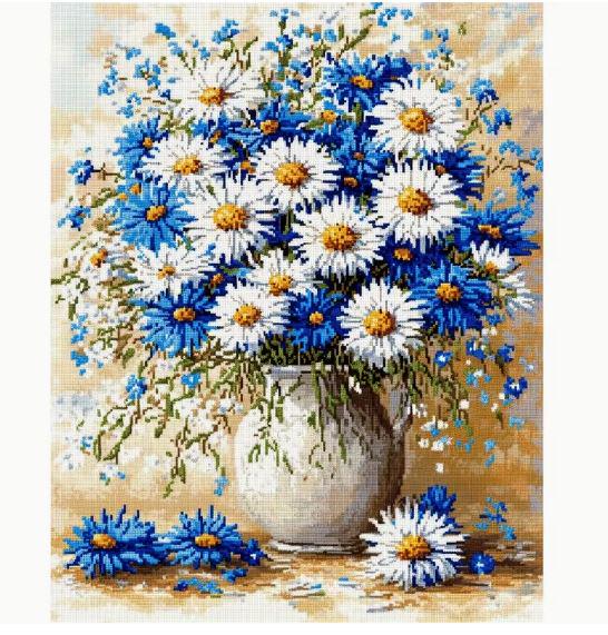 Набір для вишивання хрестиком JOZYSH Ромашки 14CT канва Аїду 30x40 см (2899689265) Набір для вишивання хрестиком JOZYSH Ромашки 14CT канва Аїду 30x40 см (2899689265)