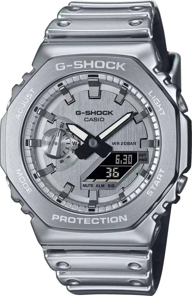 Наручные часы мужские Casio G-Shock GM-2100YM-8AER ударопрочные с водозащитой 200 м Серебряный (3099560390)