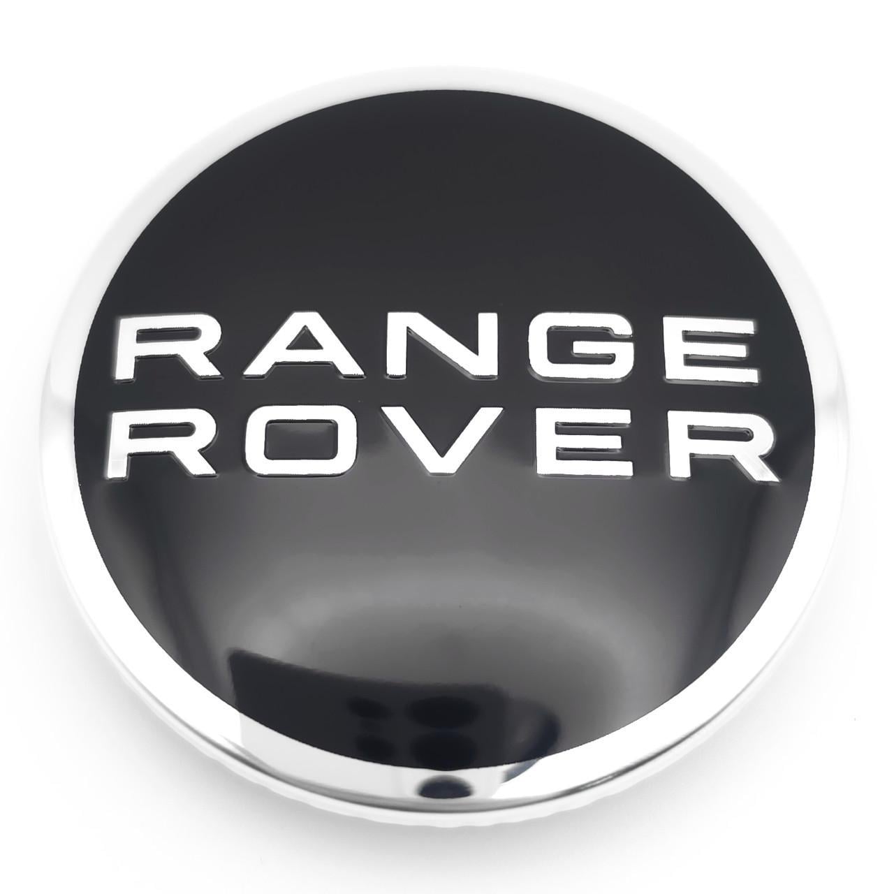 Ковпачок заглушка маточини колеса Range Rover 63 мм Чорний/Хром (3007118866)