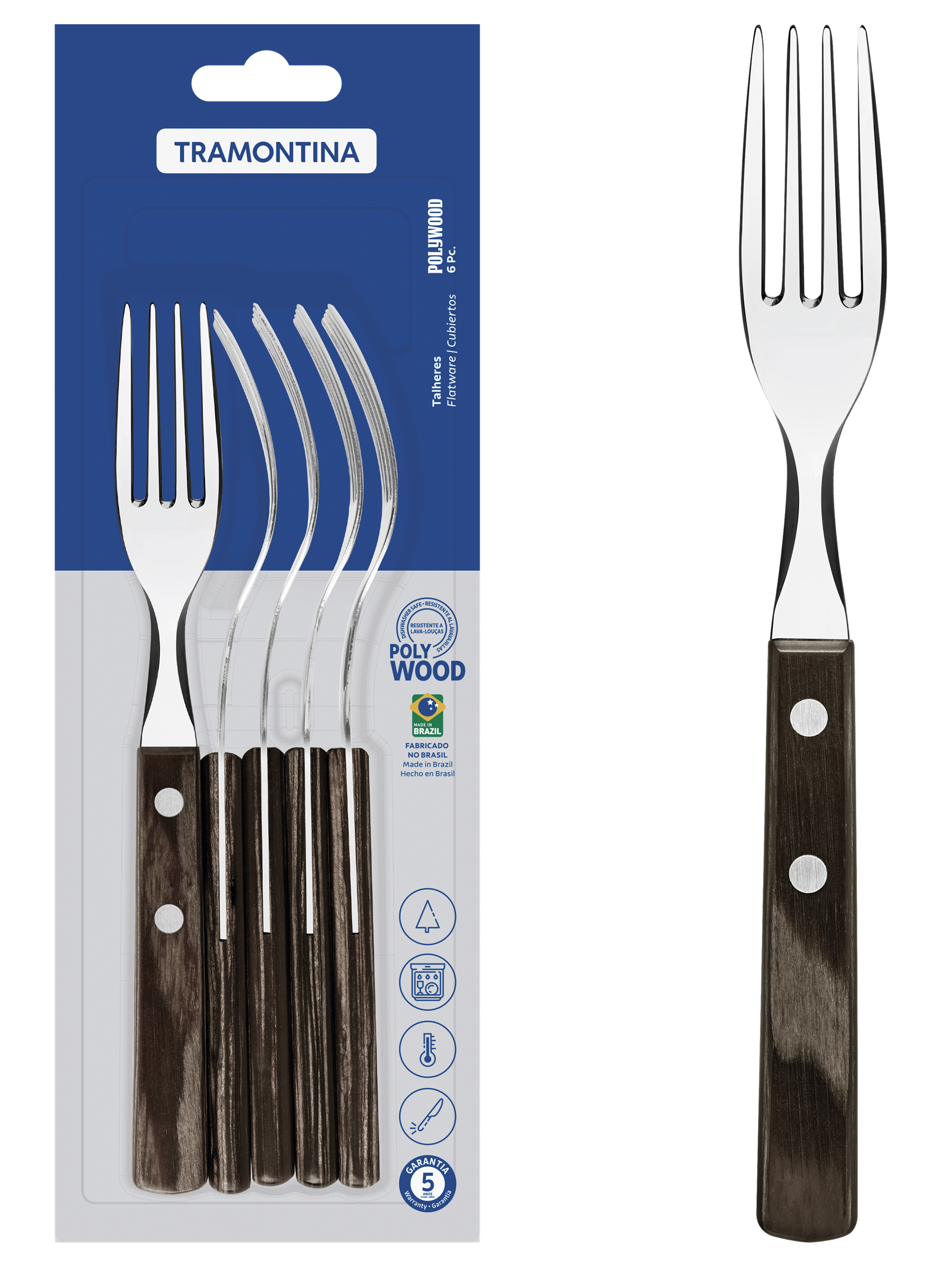 Столовые приборы Tramontina POLYWOOD 6 шт. (UG-21102/690)