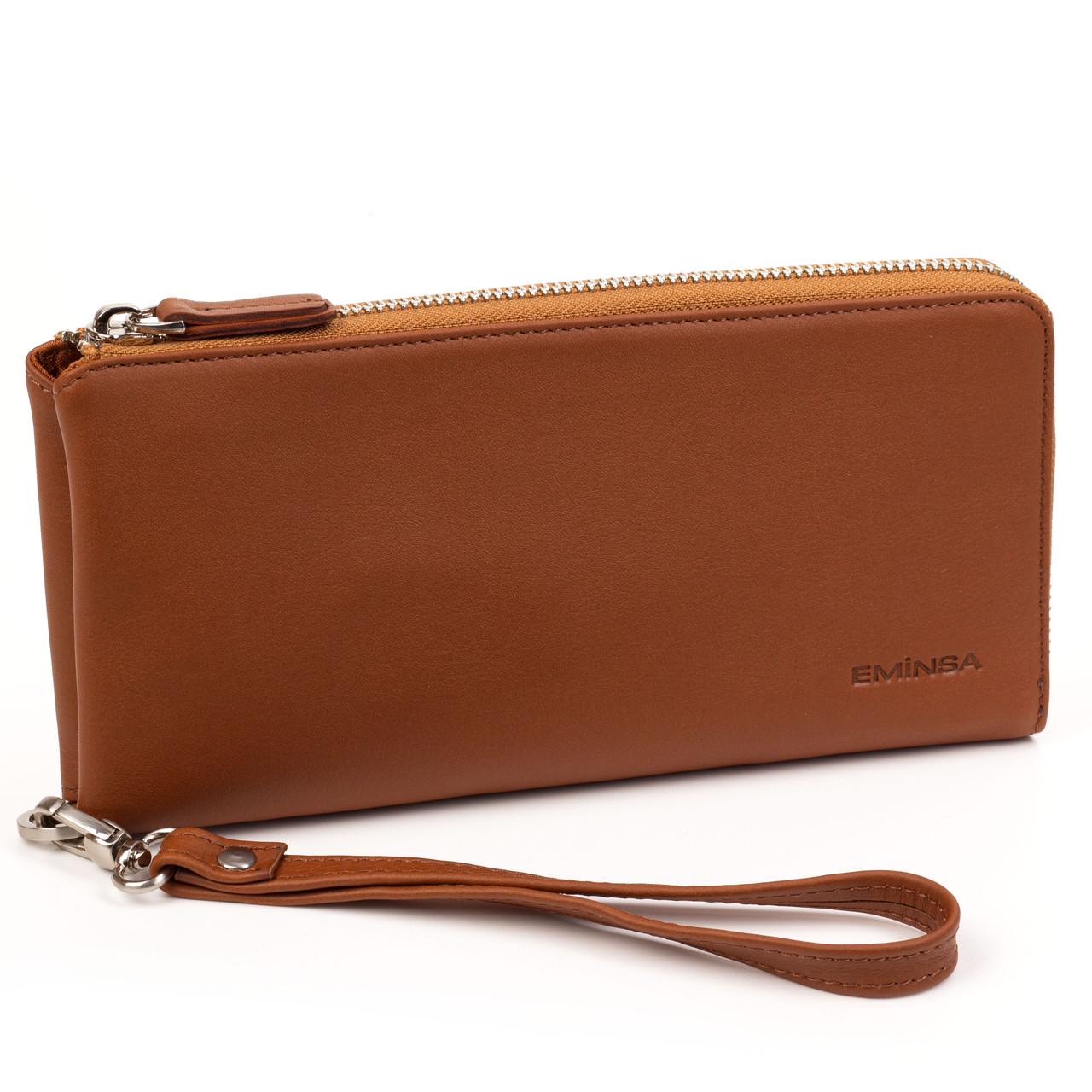 Гаманець жіночий шкіряний eminsa 2104-3-2 Світло-коричневий