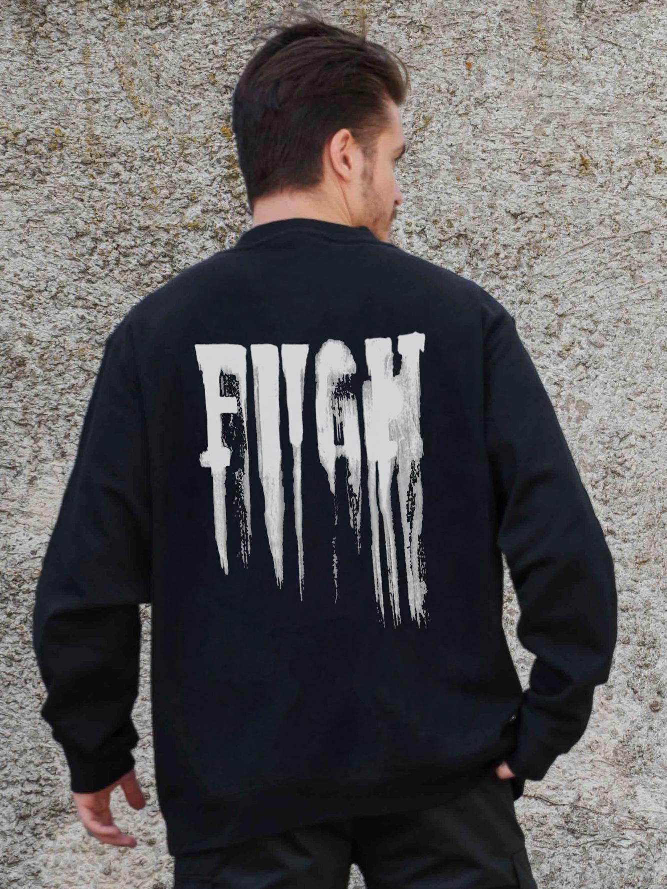 Світшот оверсайз з принтом Without Fight 2XL/3XL Black (2XL/3XL8055608)