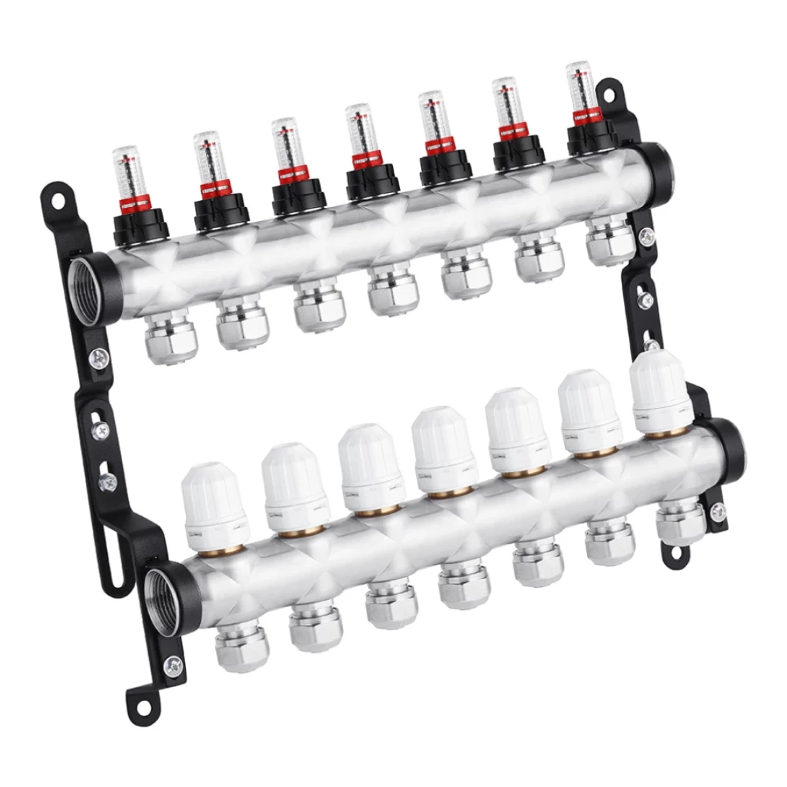 Колектор в зборі STA Classic на 7 виходів G1" з євроконусами нержавіюча сталь (TK-CV028317)