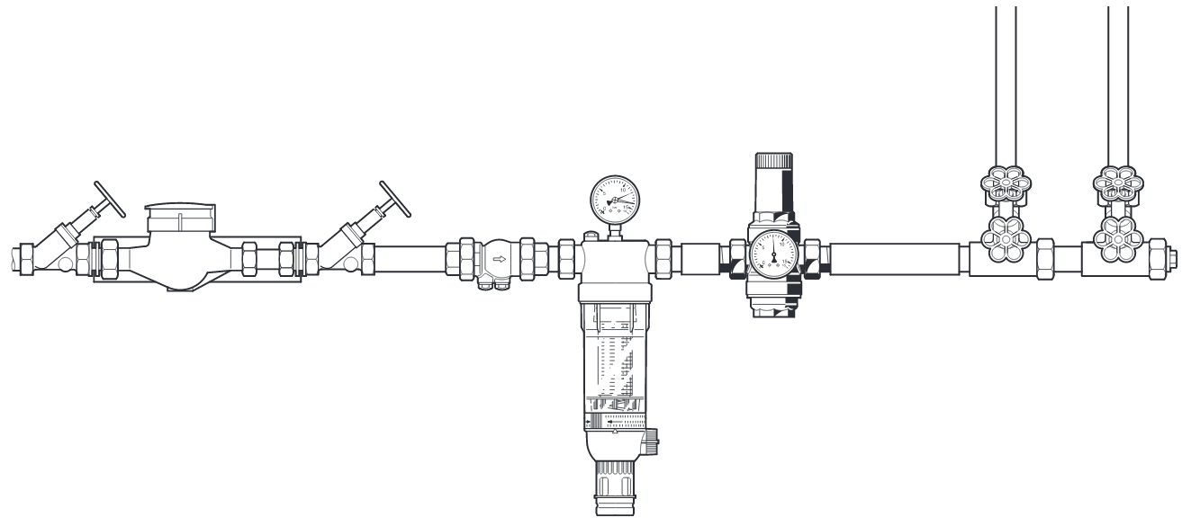 Регулятор тиску води з фільтром HONEYWELL RESIDEO Braukmann (D06F-2A) - фото 6